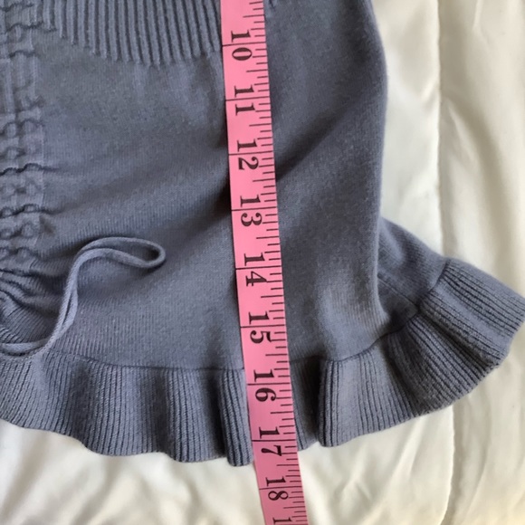 ZARA RIBBED PULLOVER RUFFLED CUFFS PEPLUM SWEATER Size S - Picture 5 of 9